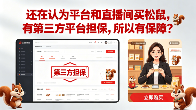 还在认为平台和直播间买松鼠,有第三方平台担保,所以有保障？-易客萌宠官方网站